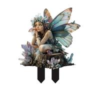 Fairy Garden Stake Decorative, Fairies Decor Stakes, Yard Lawn Decoration Stake, Enchanting Styles, Acrylic Bohemian Style Stakes for and Patios, Outdoor Decorations, 24x30cm