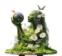 Fairy Garden Stakes - 2D acrilico Whimsical Garden Stake Decor | Tree Man Fairy Earth Goddess Stakes | Weather-Resistant Outdoor Ground Insert, 2D acrilico Flower Pot Decoration For Yard Lawn Patio