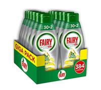 Fairy Gel Detersivo Lavastoviglie - 384 Lavaggi - 12 bottiglie da 32 lavaggi - Limone