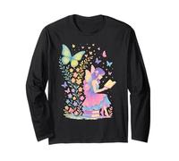 Fairy Girl libro di lettura floreale farfalla magica fantasia Maglia a Manica