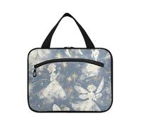 Fairy Gray White Hanging Bag per gli Uomini Viaggio con Gancio, Designer Unisex Rasatura kit Bag per gli Uomini per i Viaggiatori Hotel bolsos para Hombre L