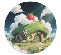 Fairy House 1000 Piece for Adults And Kids, Round Puzzle, Fun Challenging & Brainteasing Stress Reliver Gifts for Family, Friends 1000pcs (67.5x67.5cm)