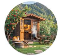 Fairy House 1000 Pieces Round Puzzles Creative Jigsaw Impossible Hard Difficult Challenging for Adults And Kids Unique Challenge Game 1000pcs (67.5x67.5cm)