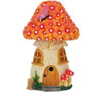 Fairy House Fungo Solar Luci solari in resina impermeabile solare casa fata luci da giardino a forma di funghi per arredamento