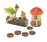Fairy House Kit, Fairy Garden Kit | Accessori da giardino in miniatura Figurine a fate | set da gioco finto, decorazioni per la casa delle bambole per patio, casa, giardino, scrivania, forniture per i