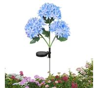 Fairy Hydrangea Lights, Artificial Light-Up Hydrangea Flower with 2 Lighting Modes, Silk Petals and Leaves, Flower Garden Landscaping Decor, Ideal for Yard and Patio