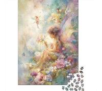 Fairy in Flower Garden 1000 Pezzi Cartone Extra Spesso Puzzle Classico Senior Jigsaw Entusiasti Sfida Del Gioco Educativo 52x38cm/1000pcs