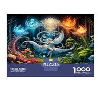 Fairy Magic Garden 1000 Pezzi Puzzle Enchanted Nature Puzzle Classico Cartone Riciclato - Hit Delle Famiglie, Attività Festive, Regalo Anniversario E Tempo Libero Indoor 52x38cm/1000pcs