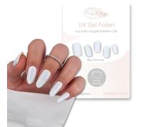 Fairy Nail Pellicola adesiva UV per unghie semi-indurita, 16 pezzi per unghie (blu luccicante)