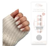Fairy Nail Pellicola protettiva UV per unghie Babyboomer, pellicola adesiva in gel semi-indurita, 20 pezzi per unghie (glitter baby boomer)