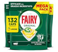 Fairy Original Pastiglie Lavastoviglie Tutto in Uno, 132 Caps, Limone