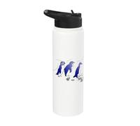 Fairy Penguin Amante dei pinguini australiani Piccola famiglia di pinguini Stainless Steel Insulated Water Bottle