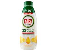 Fairy Platinum Detersivo Lavastoviglie Liquido, Gel Lavastoviglie, 50 Lavaggi, Extra Brillantezza, Profumo Di Limone