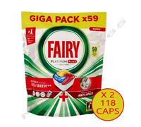 FAIRY PLATINUM PLUS DETERSIVO PASTIGLIE LAVASTOVIGLIE CICLI BREVI 118 CAPSULE