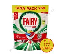 FAIRY PLATINUM PLUS DETERSIVO PASTIGLIE LAVASTOVIGLIE CICLI BREVI 59/236 CAPSULE
