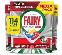 Fairy Platinum Plus Pastiglie Lavastoviglie 114 Capsule Limone Tutto In Uno
