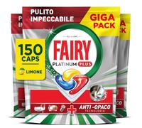 Fairy Platinum Plus Pastiglie Lavastoviglie 150 Capsule Limone Detersivo Con