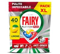 Fairy Platinum Plus Pastiglie Lavastoviglie Tutto in Uno, 40 Caps, Limone