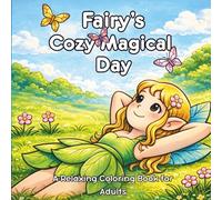 Fairy’s Cozy Magical Day: A Relaxing Coloring Book for Adults Featuring Cottagecore Mushroom House scenes, Cute Animals, Flowers, and Gardens