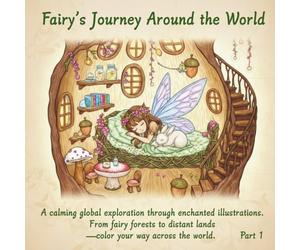 Fairy’s Journey Around the World: A calming global exploration through enchanted illustrations. From fairy forests to distant lands-color your way across the world.