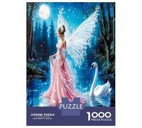Fairy Swan Lake 1000 Pezzi Set Puzzle Whimsical Water Magic Puzzle Classico Cartone Robusto - Puzzle Per Coppie Ultra Difficili, Top Valutato, Attività Perfetta in Casa 52x38cm/1000pcs