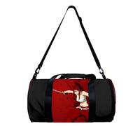 FAIRY TAIL - Borsa sportiva a barile con motivo anime, Natsu Dragneel, Lucy Heartfilia, borsa da viaggio, sport, campeggio, yoga, nuoto, borsone rotondo pieghevole con tracolla e manico superiore,