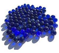 FAIRY TAIL & GLITZER FEE Palline di vetro trasparenti, blu, 16 mm, 500 g, sfere decorative in vetro