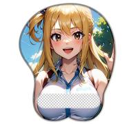 Fairy Tail Lucy Heartfilia 3D Animato Tappetino per mouse Supporto da polso con motivo disegno, Tappetino per mouse stereoscopico, per ufficio, computer portatile