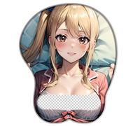 Fairy Tail Lucy Heartfilia 3D Sexy Mouse Pad Supporto per Polso in Silicone Pad Tappetino per Mouse Stereoscopico per Desktop Computer Portatile