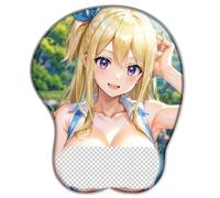 Fairy Tail Lucy Heartfilia 3D - Tappetino per mouse, supporto da polso, motivo cartone animato, tappetino per mouse stereoscopico, per ufficio, computer portatile