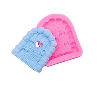 Fairy Tale Cabin Girl Door and Window Sugar Cake Stampo in silicone al cioccolato