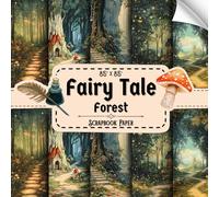 Fairy Tale Forest Scrapbook Paper: 20 Double Sided Sheets, Vintage Fairy Scene for Collage, Crafting, Origami, Wrapping, & More
