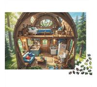 Fairy Tale Home Jigsaw Puzzles 1000 Piece Materiale Riciclabile Loft Interior Puzzle per Adulti Great Gift Idea Fun Family Gaming Time Activity 52x38cm/1000pcs