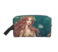 Fairy Tale Mermaid01 - Organizer da viaggio per articoli da toeletta e cosmetici, per uomini e donne, per viaggi, palestra, uso quotidiano