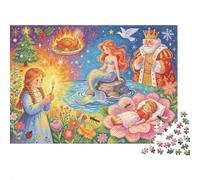 Fairy Tale Puzzles for Anziani 1000 Pezzi Recyclable Vintage Art Puzzles Puzzle Game Props Impossibile Difficile Stimolante Activity 70x50cm/1000pcs
