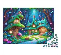 Fairy Tale Village 1000 Pezzi Riciclato per Bambini Jigsaw Puzzle Divertente Educativo Gioco per la Famiglia 52x38cm/1000 piece