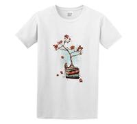 Fairy Tales Books Tree Magic Dope Printed Casual Round Neck T Shirt White 3XL
