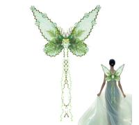 Fairy Wings Adult, Women's Costume with Vines, 18.9x24.8 Inches, Lightweight Adjustable Fit, Ethereal Transparent Look for Cosplay Stage Performance Halloween Pride Festival Garden Event