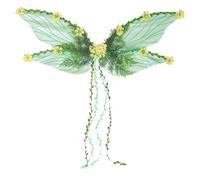 Fairy Wings, Butterfly Costume Accessory, 32x13x23 Inches Lightweight Wearable Style 3D Flower Leaf Design, Fairies Dress Up Wing for Cosplay, Festival, Halloween, Party Use, Color White or Green