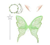 Fairy Wings Costume, Angel Cosplay Set, 7.1in Halloween Dress Accessory, Skin Friendly Fabric, Lightweight Adjustable Straps for Adults, Girls, Wife, Girlfriend, Mother, Sisters, Parties