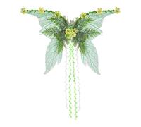 Fairy Wings, costume da donna, con a farfalla, design iridescente, cinghie regolabili per cosplay, giardino, Halloween, Natale, Pride Stage Party Festival
