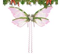 Fairy Wings For Adults - Lightweight Green Leaves Daisies Elastic Straps