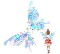 Fairy Wings - PP 67 x 36 cm, LED Butterfly Costume | Electric Glowing Design, Light Up Party Accessory For Girls, Makeup, Stage Performance, Festival, Park, Indoor, Outdoor, Christmas, Holiday