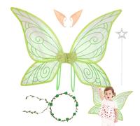 Fairy Wings Set, Butterfly Costume Wings, 25.2x16.93 Inches Lightweight Glitter Design, Soft Elastic Straps, 1 Pack Pink purple, for Halloween, Cosplay, Parties & Holiday Events