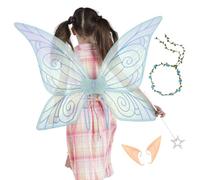 Fairy Wings Set, Butterfly Costume Wings, 25.2x16.93 Inches Lightweight Glitter Design, Soft Elastic Straps, 1 Pack Pink purple, for Halloween, Cosplay, Parties & Holiday Events