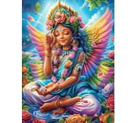 Fairy with Butterfly Wings in A Flower Garden Puzzle 300 Pezzi Rompicapo Rilassante Premium Scenery Science Fiction Antistress Naturale Attività Per Il Benessere Regalo Per Chi Lavora Molto 300 PCS