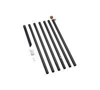 Fairybell 700CM Asta per Bandiera in Alluminio Divisible - Nero (6 Parti)