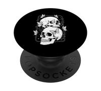 Fairycore - Teschio di farfalla in stile gotico PopSockets PopGrip Adesivo