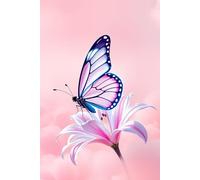 Fairyland Butterfly And Lily Amidst Cotton Candy Skies Journal: a DOT GRID notebook for self-expression