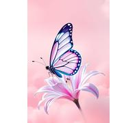 Fairyland Butterfly And Lily Amidst Cotton Candy Skies Journal: a LINED notebook for self-expression